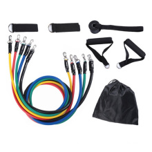 11pc Home Workout Exercise Fitness Resistance Band Set with Handles, Door Anchor and Ankle Straps